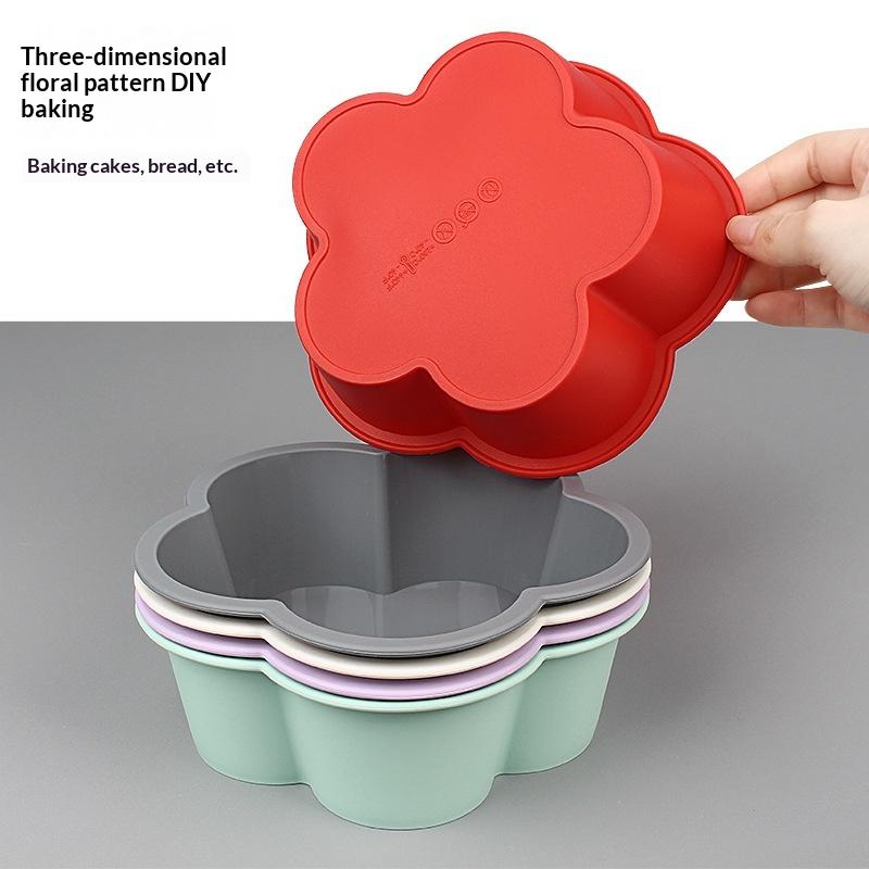 Flower Shaped Cake Pan Nonstick Kitchen Silicone Cake Molds For Cheese Chocolate Baking Pans Dessert Mold Freezer Safe