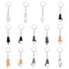 Cute Cartoon Toilet Cat Keychain Creative Kitten Pendant Key Rings Chains for Women Handmade PVC Charm for Keys and Bags