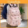 Trendy Nylon Backpack With Cute Bear Print For Outdoor Travel And School Use For Teens