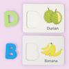 Children's Wooden Toys English Letter Cognitive Card Baby Enlightenment Early Education Fruit And Vegetable Puzzle Game Gift