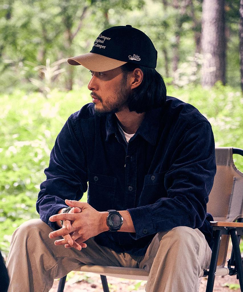 FAKE CAMPER Original Two-Tone Camp Ball Cap [Black]
