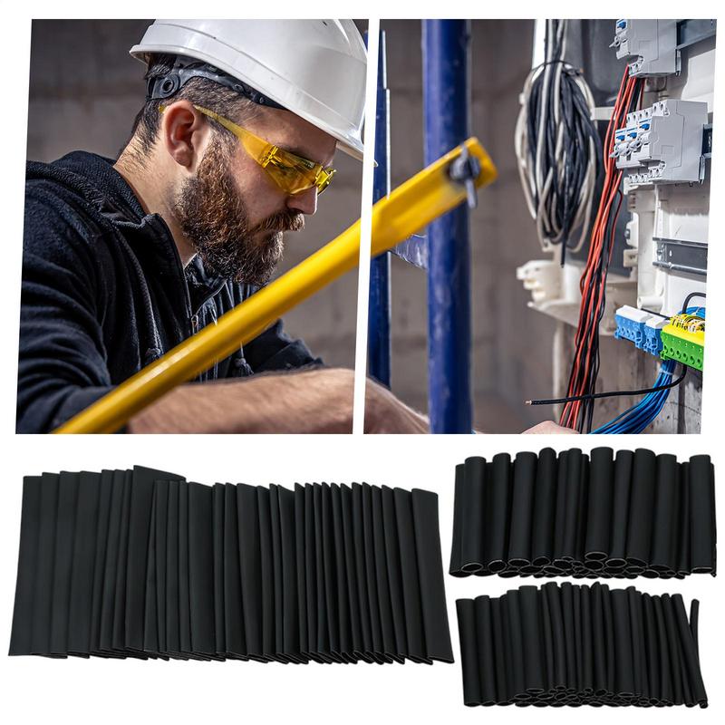 127pcs Heat shrink Tubing Thermoresistant Tube 2:1 Wrapping Kit Electrical Connection Wire Cable Insulation Sleeves