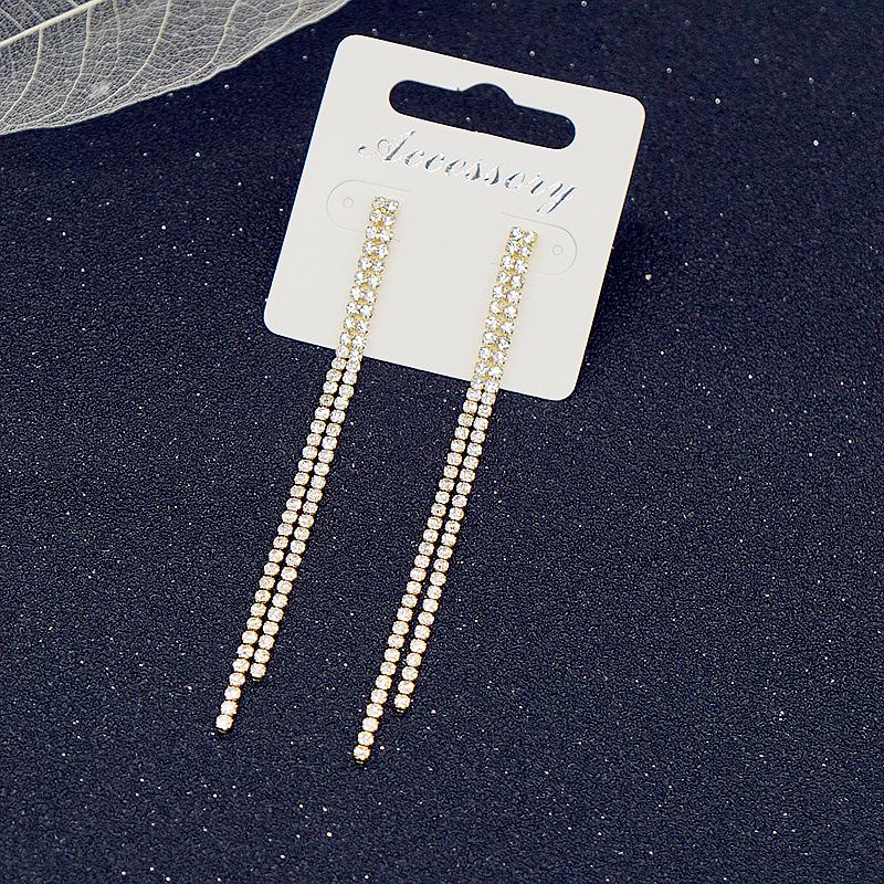 

Новые корейские серьги-пусеты с кисточками из страз - Креативные висячие украшения с инкрустацией бриллиантами для женщин