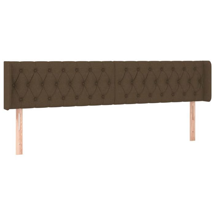 Tête de lit - Maison Exclusive - Avec oreilles - Marron foncé - 183 x 16 x 78/88 cm