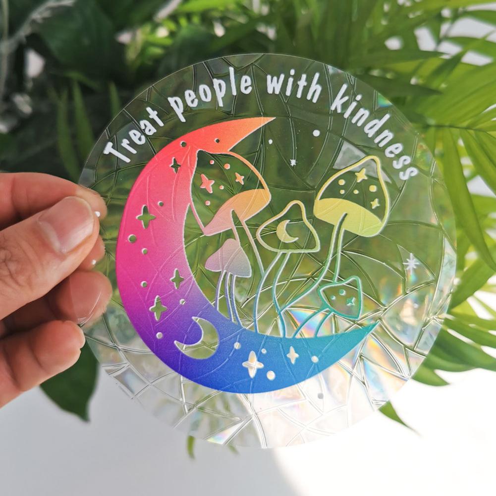 Rainbow Sun Catcher Wall Stickers PVC Window Mirror Sticker Bedroom Decoration Window Decal For Home Decor Rainbow Maker