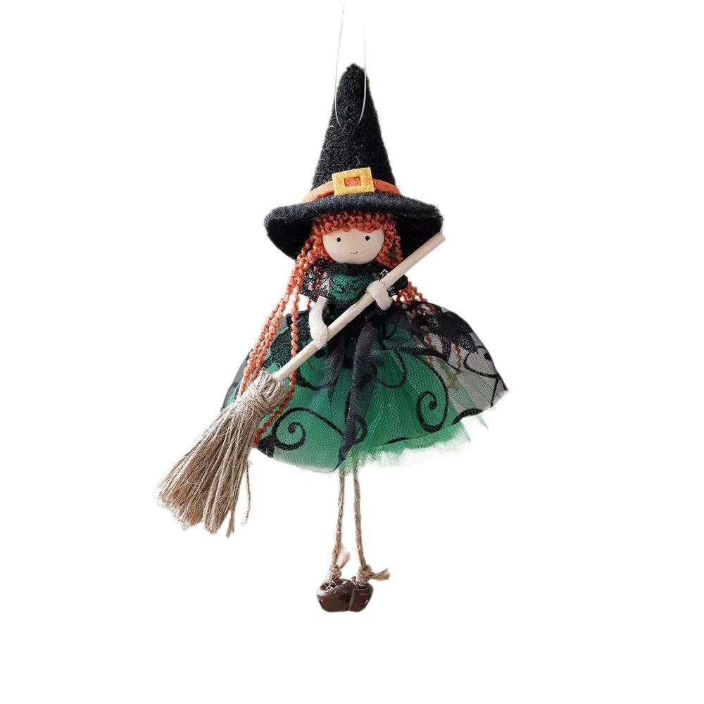 Kid Toy Halloween Witch Dolls Hanging Witch Figurine Handicraft  for Christmas Tree