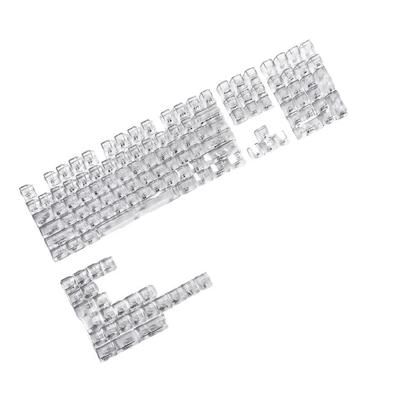 Klares Tastenkappen Set 10mm Profil 132 Tasten Keycap für Gaming Mechanische Tastaturen Transluzente Tastenkappen Seiten-/Oberseitenaufdruck