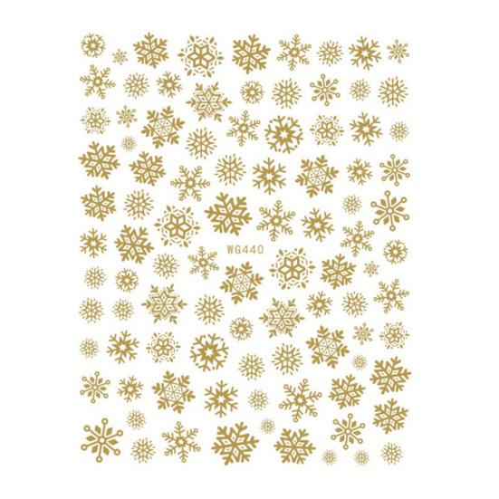 1/2Pcs Colorful Snowflake Nail Art Sticker Self-adhesive DIY Home Salon Winter Christmas Snowflake Women Fake Nail Decoration Decal
