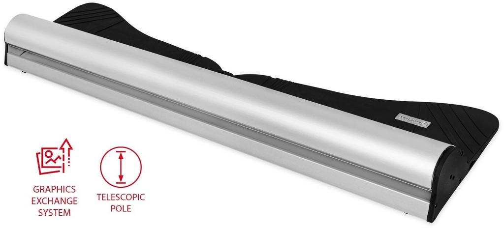 Roll up Clip 85x220 - telescopic pole, graphic exchange system