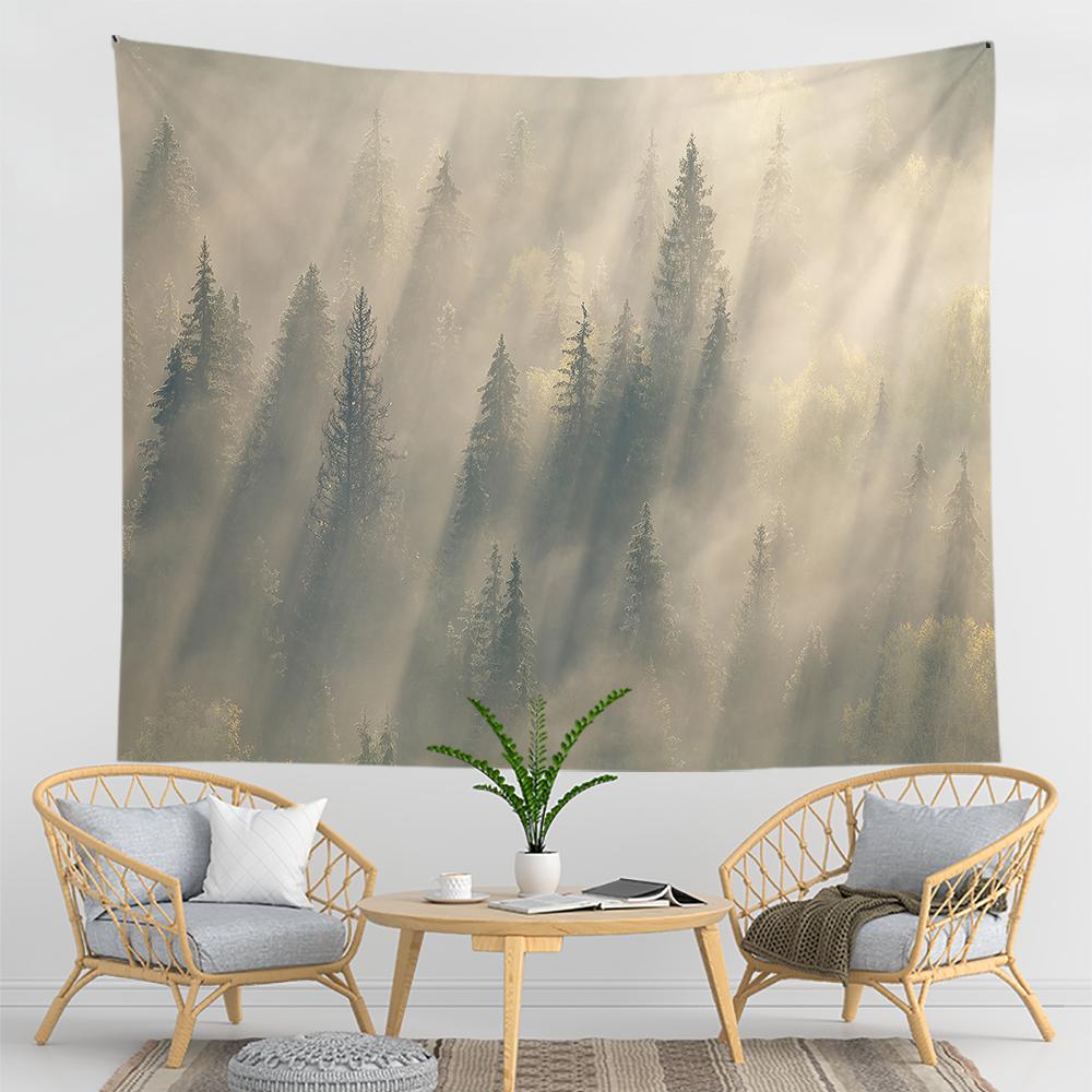 Mountain Psychedelic Tapestry Forest Wall Hanging Bohemian Witchcraft Dorm Decor