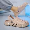 Zuecos Huecos de Color Sólido para Hombre de Talla Grande, Zapatillas EVA Cómodas Antideslizantes Duraderas de Suela Blanda para Actividades de Interior y Exterior para Hombre