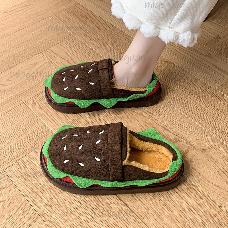Fashion Autumn Winter Slip on Women Plush Slippers Warm Fashion Mules Indoor Home Slides Comfortable Casual Shoes Lady Zapatos De Mujer