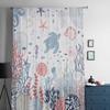 Marine Coral In Summer Turtle Sheer Curtains for Living Room Modern Home Decor Tulle Curtain Bedroom Voile Drapes