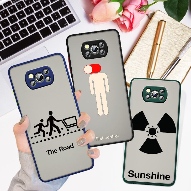 

Sign Icon For Xiaomi Poco X3 GT NFC M3 Note 10 11 Ultra Lite 10T 10S CC9 Pro Frosted Translucent Phone Case
