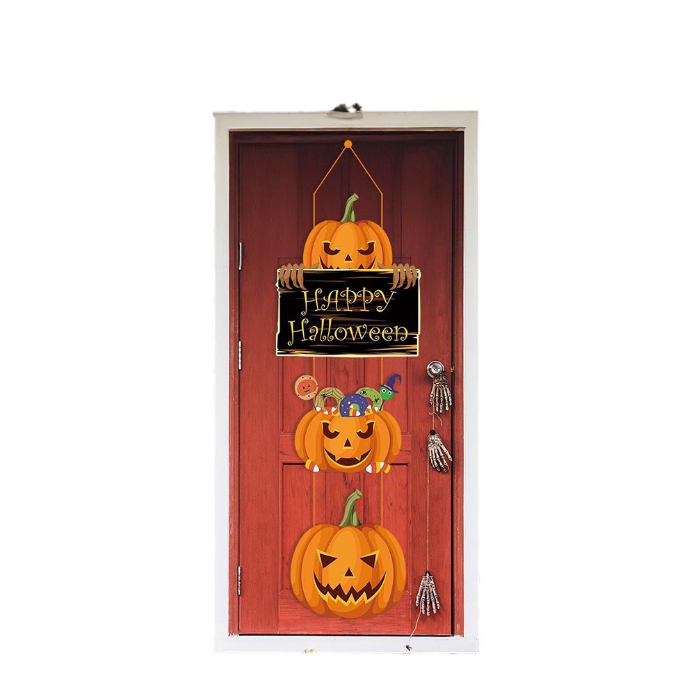 Halloween Pumpkin Witch Hat Hanger Cardstock Festive Ornament Indoor and Outdoor Halloween Accessory