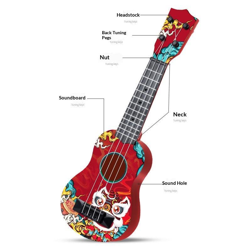 Mini Guitar 4 Strings Classical Ukulele Guitar Toy Musical Instruments For Kids Children Beginners Early Education Small Guitar
