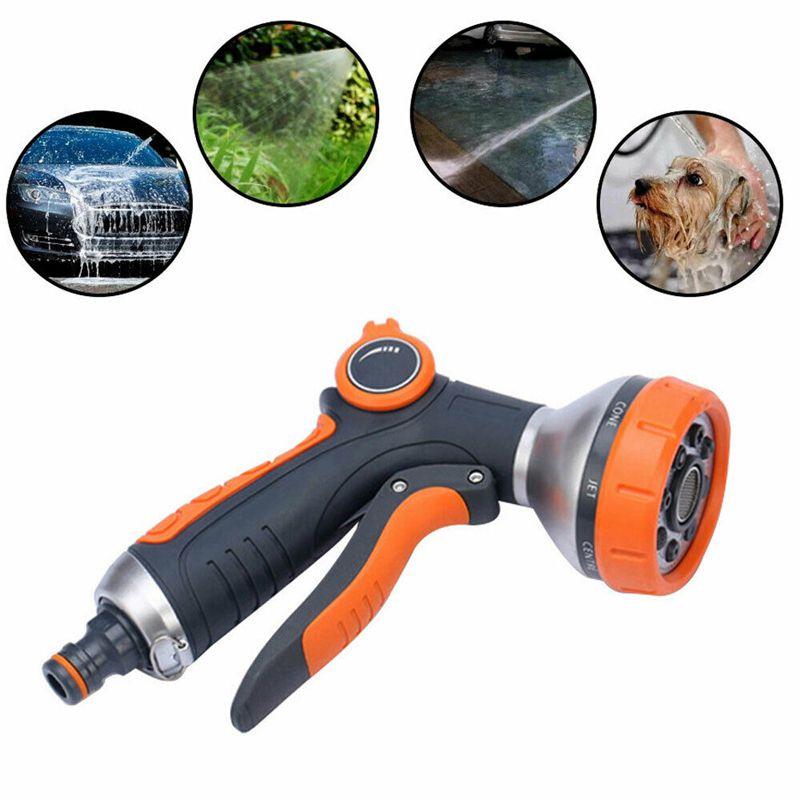 Versatile 8 Pattern Spray Gun For Garden Watering And Car Wash With Soft Ergonomic Handle
