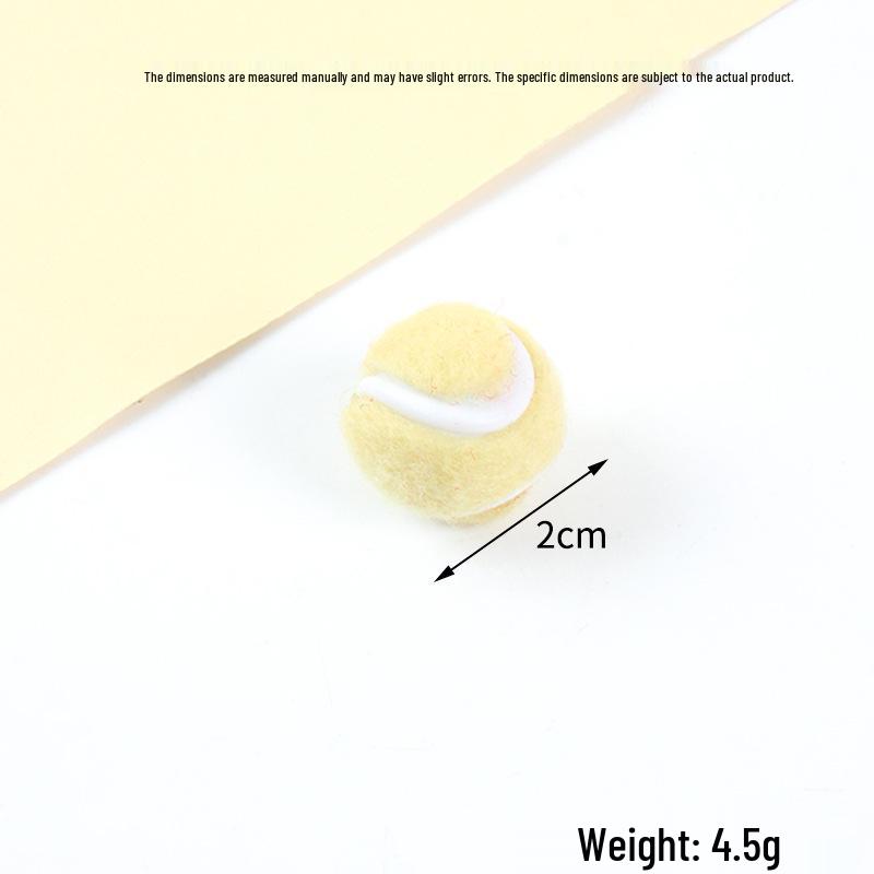 Hot-Selling Tennis Keychain Pendant: Simulation Tennis Toy Photography Prop