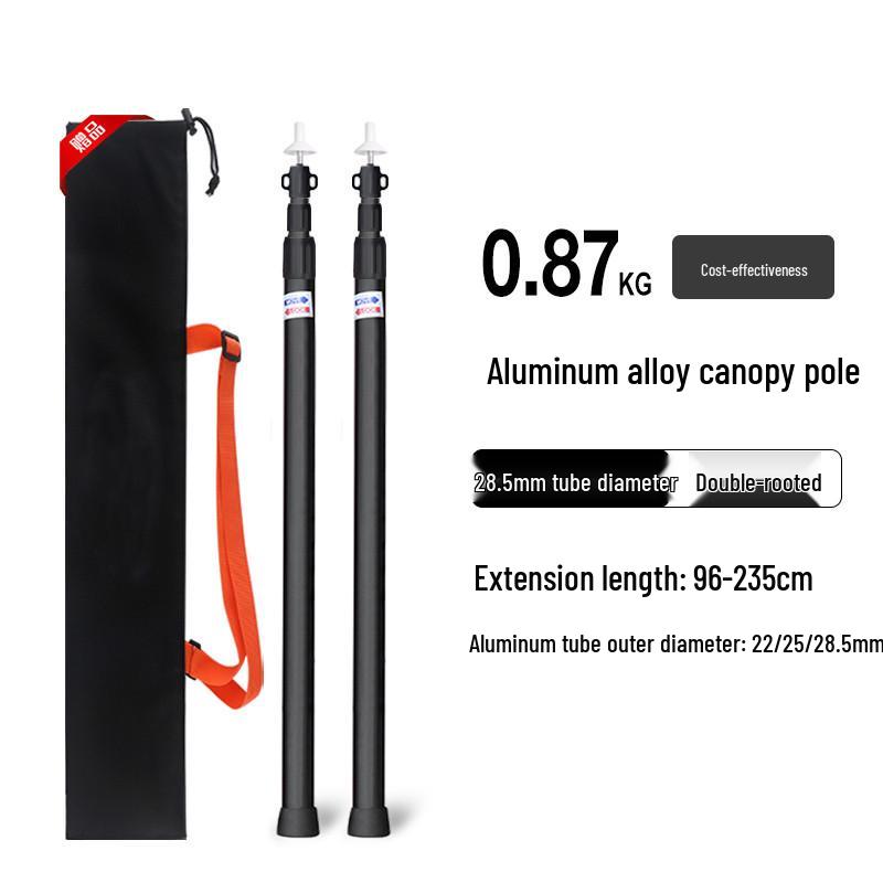 Telescopic Aluminum Awning Tent Support Pole - Thickened Alloy Design
