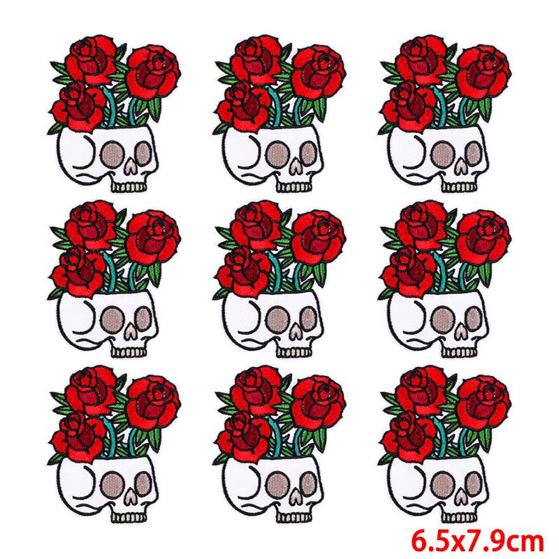 10 Pcs/lot Wholesale Embroidery Patch Iron On Patches For Clothing Patches On Clothes Jackets Decor Applique Sew Supplies