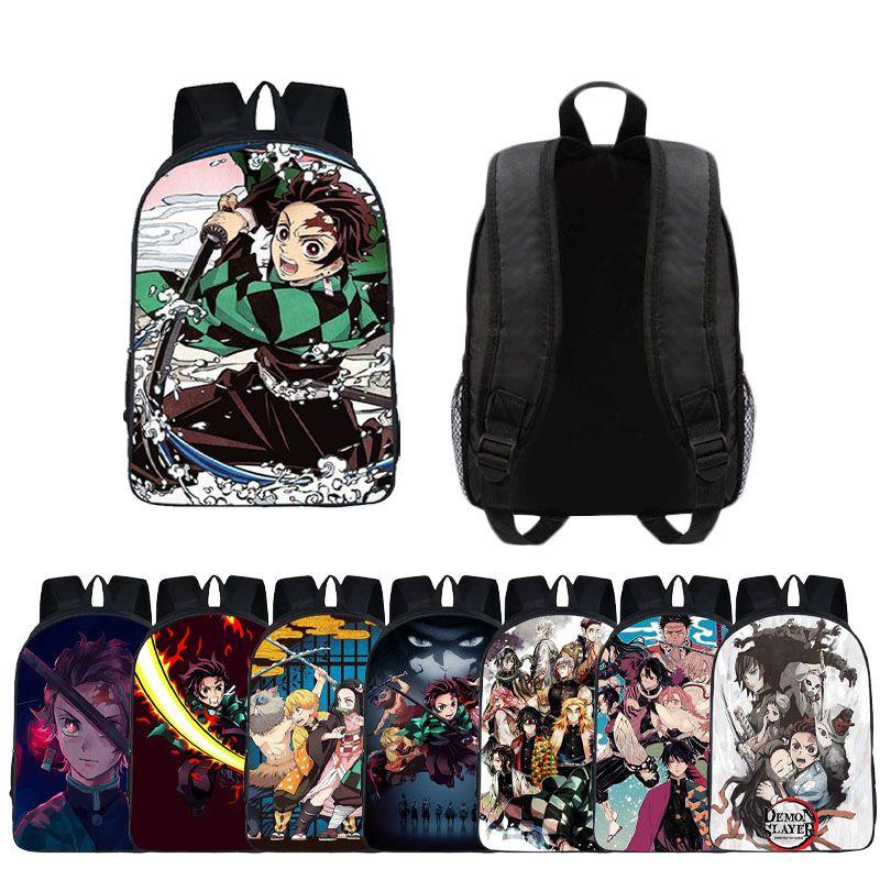 Stylish Demon Slayer School Bag Backpack With Adjustable Comfortable Straps For Boys And Girls