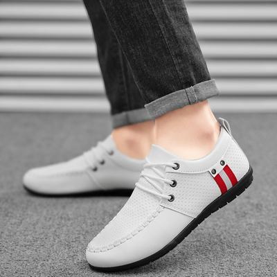 2025Neue Herrenschuhe Mode Lässige Lederschuhe Atmungsaktive Mesh-Schuhe Leichter Komfort Fahrschuhe für Herren Schnürschuhe Flats Mokassins