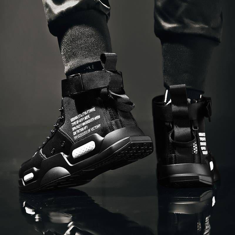 Men's Breathable Casual Shoes Autumn Heightening 2021 New Large 45 Sports Shoes Shock Absorbing Tennis Thick Soft High Top Shoes