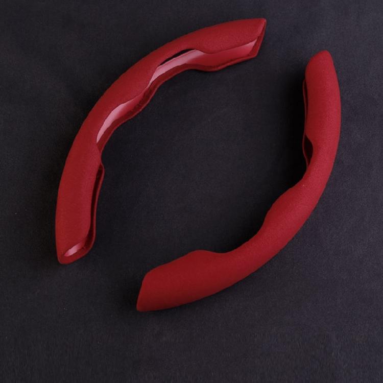 Suede Leather Car Steering Wheel Cover Wear-resistant Winter Warm Anti-skidding