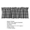 Useful Pocket Curtain Non-fading Plaid Thick Decorative Rod Pocket Valance for Living Room