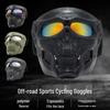 Dostępne Taktyczne Gogle Motocyklowe z Czaszką - Styl Harley na Sporty Zewnętrzne