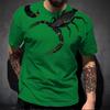 Trendy Hip-Hop Streetwear Cool 3D Print Scorpion Animal T Shirt Short-Sleeved Tee New Fashion Design