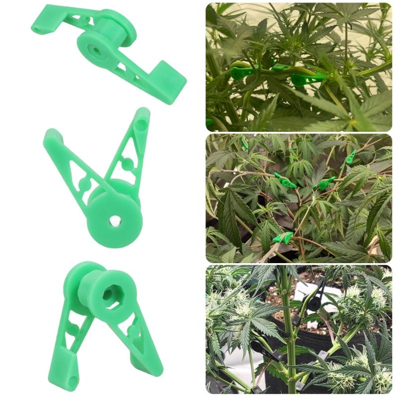 Gardening Training Clips Adjustable Plant Support System for Vine Vegetables 360 Degree Bendable Design Plastic Plant Clips