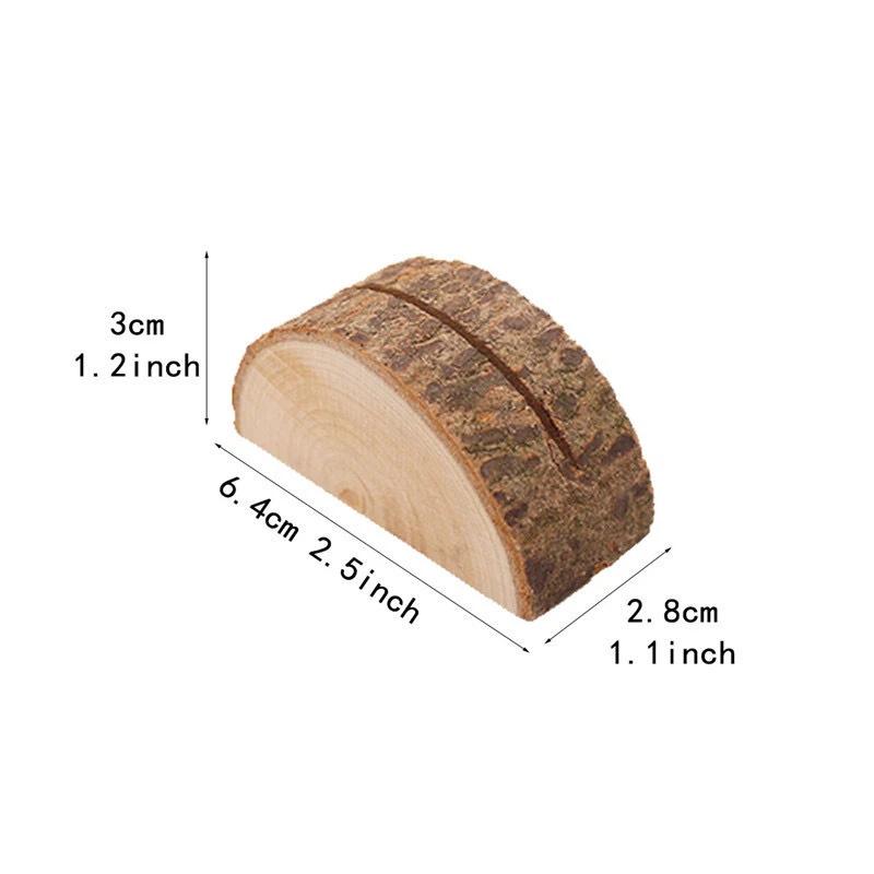 

1PCS Wooden Crafts Photo Clip Natural Name Tag Place-Holder Table Number Vintage Seat Card Wedding Party DIY Accessories 1pc