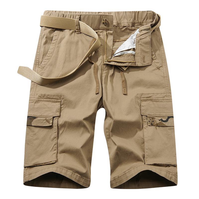 

Men s Loose Multi-Pocket Breathable Straight-Leg Casual Summer Shorts 31 for 130-140 lbs хакі
