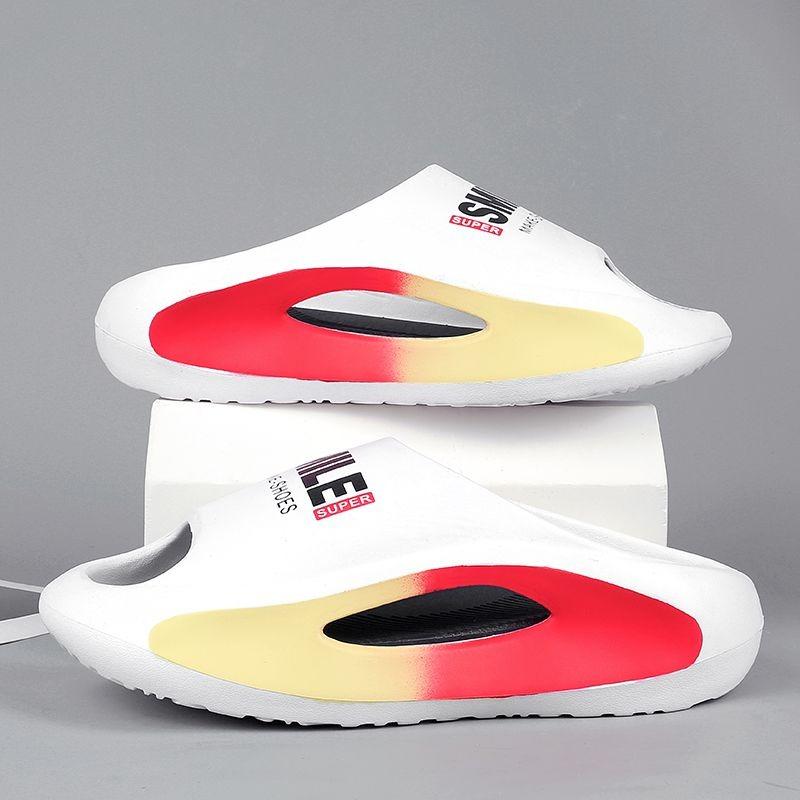 

Summer Men Women Couples Slippers Thick Bottom Beach Slippers Comfortable EVA Soft Sole Non-slip Flip Flops 45