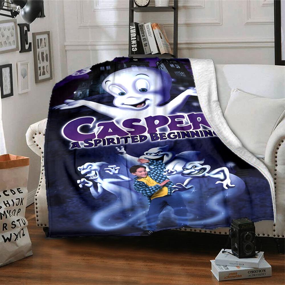 1pc Casper2 Blanket, Gift, for Men and Women, Soft Blanket, Good for Sofa Bed Couch Travel, Lightweight Flannel Blanket