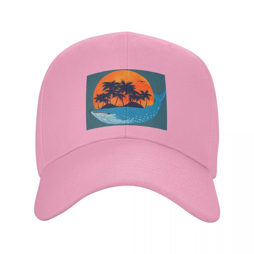 Cartoon Whale Ocean Animal Sunset Print Baseball Caps Snapback Men Women Hats Outdoor Cap Hip Hop Baseball Hat Casquette