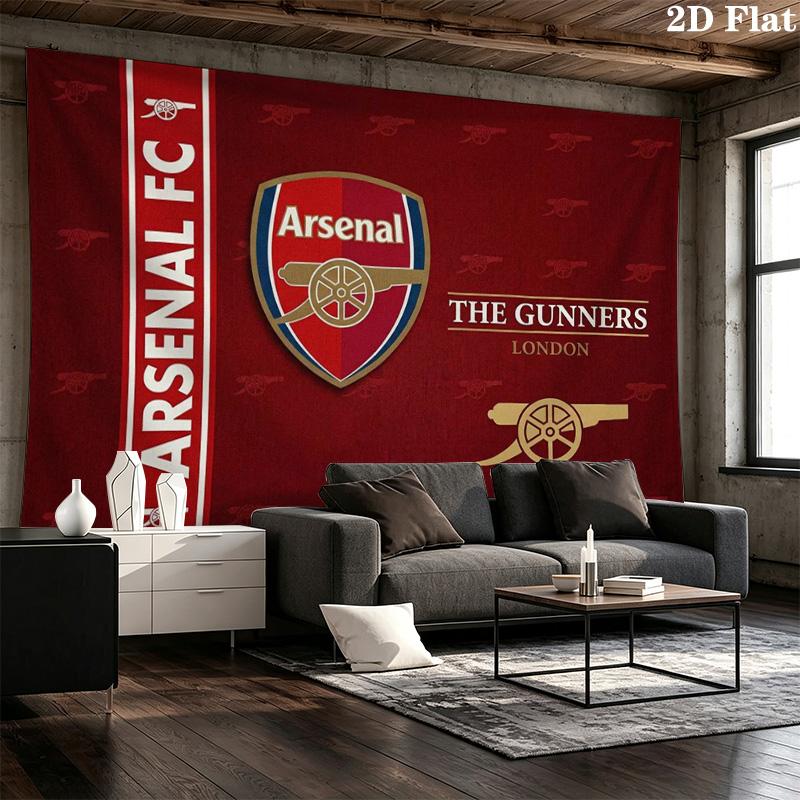 Arsenal F.C Wall Tapestry Aesthetic Wall Hanging Printed Fabric Blanket Decorative Tapestries for Bedroom Living Room Home Decor