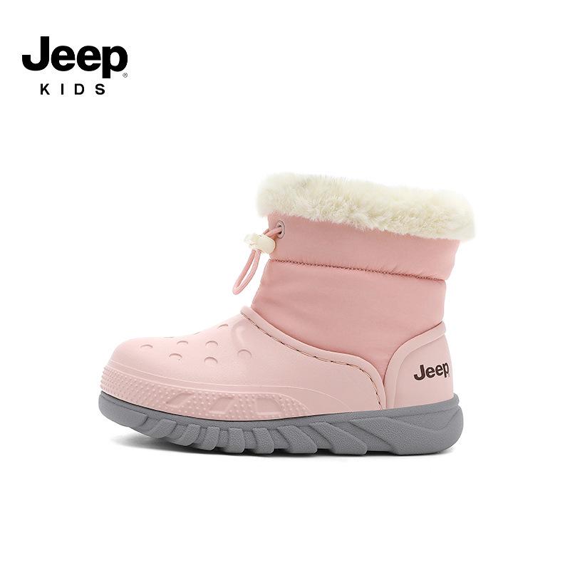 

Jeep Girls’ 2025 Winter Velvet Snow Boots – Thick, Non-Slip, Waterproof Cotton Boots for Medium & Large Kids 35