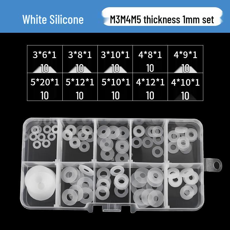 Silicone Flat Washer and Gasket Assortment