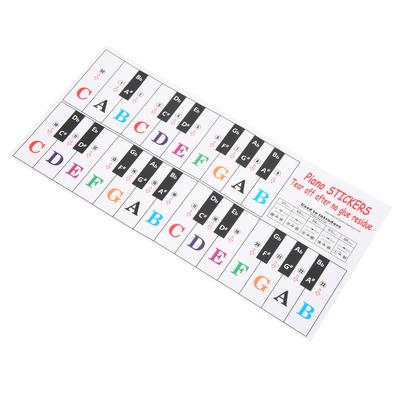 Klaviertastenaufkleber Elektronische Orgel Universelle Tastatur Transparent Notation Selbstklebend