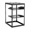16U Open Frame Network Rack, 585 mm Depth, Wall Mounted or Floor Standing Server Rack, Heavy Duty 4 Post, with Vented Shelves & Mounting Hardware,