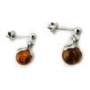Les Trésors De Lily [N1979] - Amber 'Inspiration' Silver Earrings (rhodium-plated) - 15x7 Mm