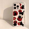 Ins Lovely Tomato Black Cat Cartoon Phone Case For Samsung Galaxy A14 A15 S21 S22 S23 S24 FE Plus Ultra A25 A35 A52 A53 A54 A55