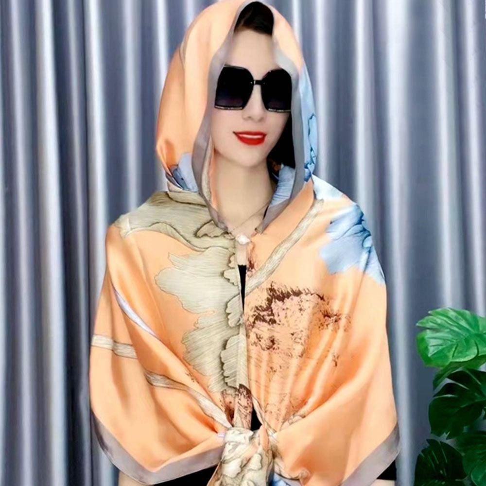 With Buckle Muslim Turban Sun-Resistant Headscarf Fashion Baotou Hat  Women