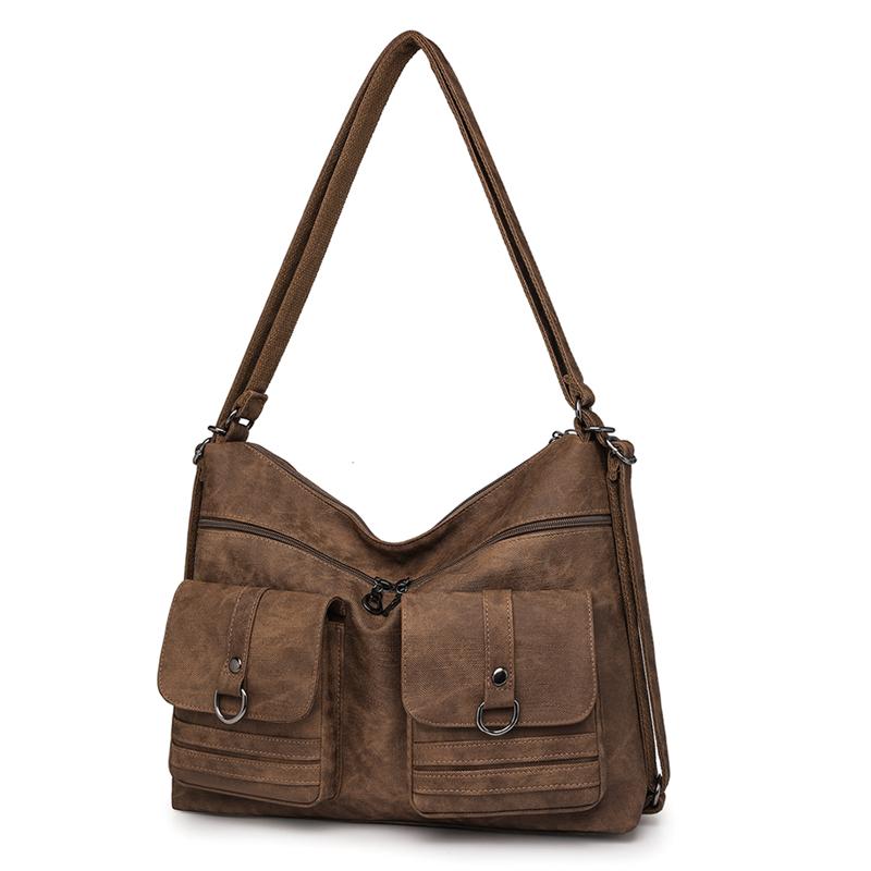 Women's Bag Large Capacity Shoulder Bag Soft Leather Tote Bag Commuter Shoulder Crossbody Bag