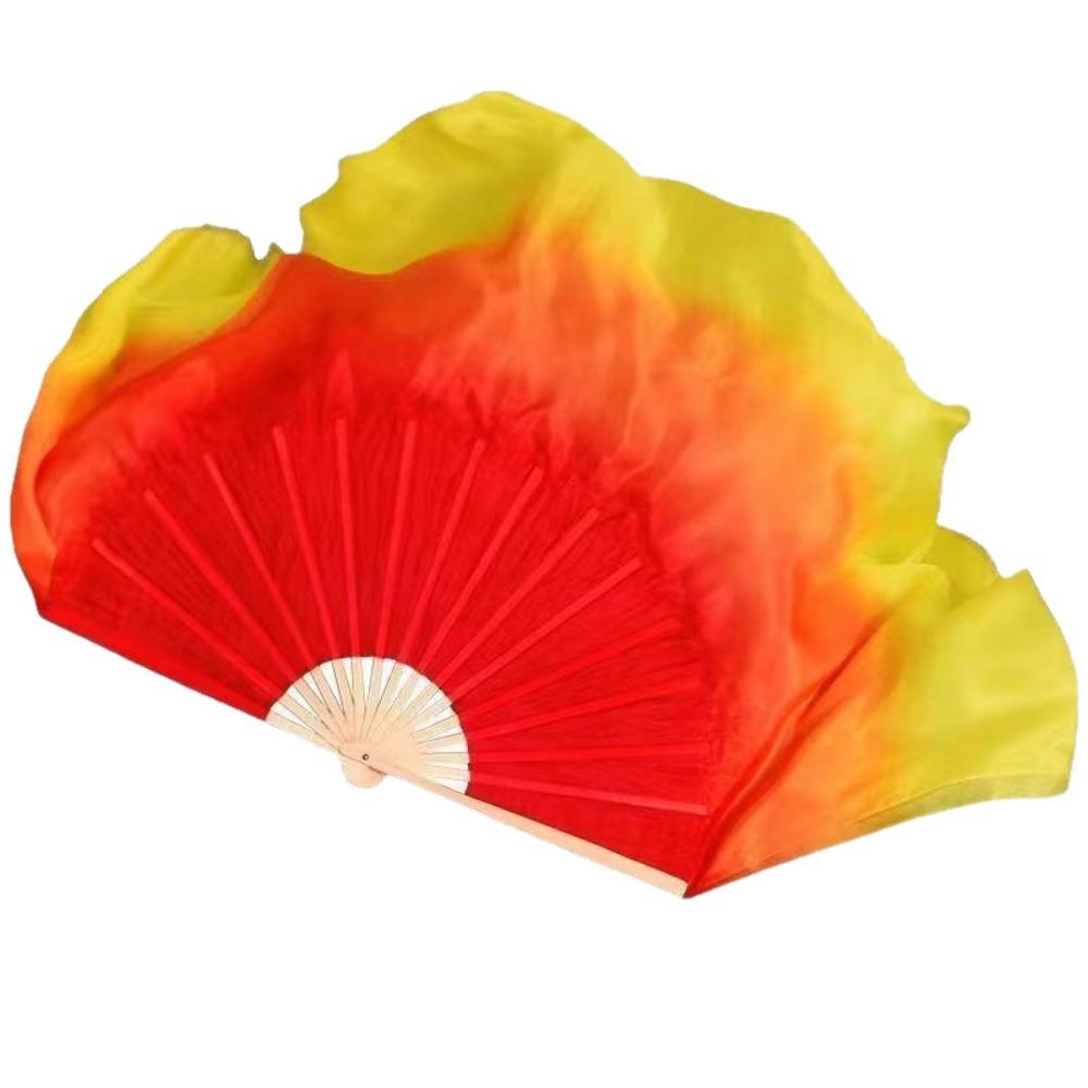 26/31cm Bamboo Chinese Short Bellydance Fan Hand Dye Adults Fan Veil Pairs Yangko Dance Tools