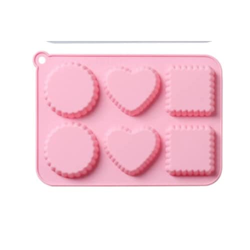 Silicone Molds: Round, Heart, Square, Extra Large, Jagged, Round, Heart, and Square Biscuit Molds. Perfect for DIY Handmade Chocolate, Sweets, Baked G