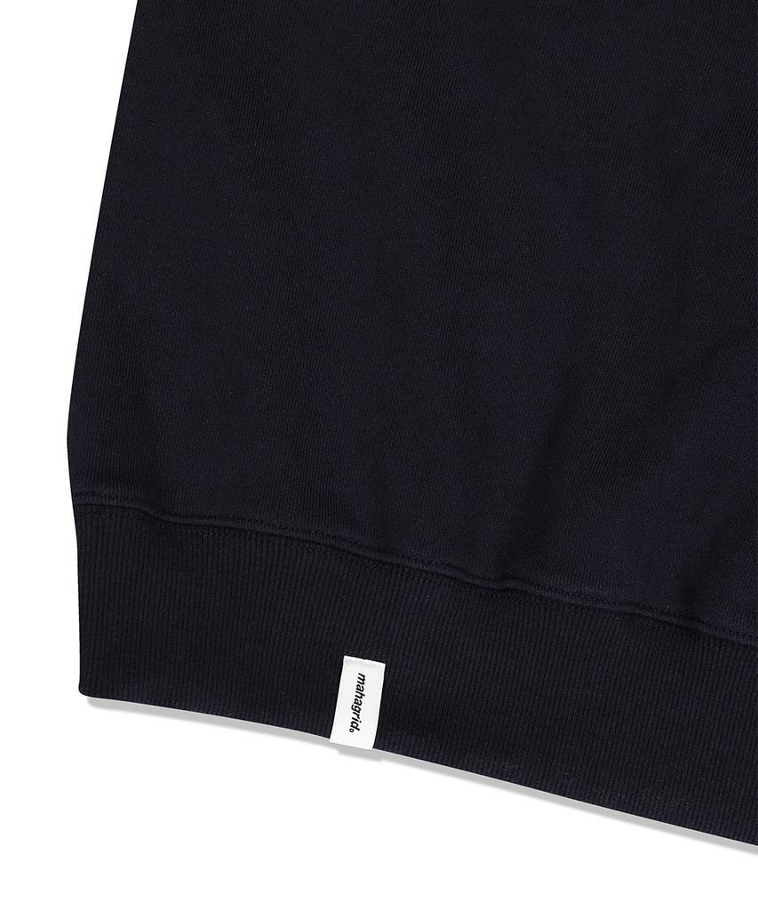 MAHAGRID Curved Logo Sweatshirt Navy(Mg2Dsmm440A)