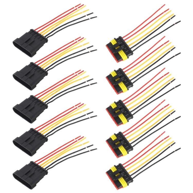 

10pcs 6P Car Waterproof Plug Car Connector Plug-In, Length:10cm